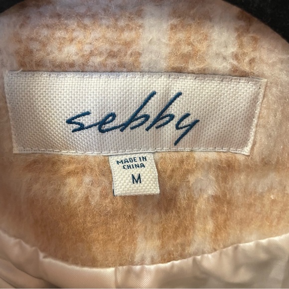 Sebby Shacket Shirt Jacket Plaid Button Up Coat Medium Preppy Academia Winter - Picture 16 of 16